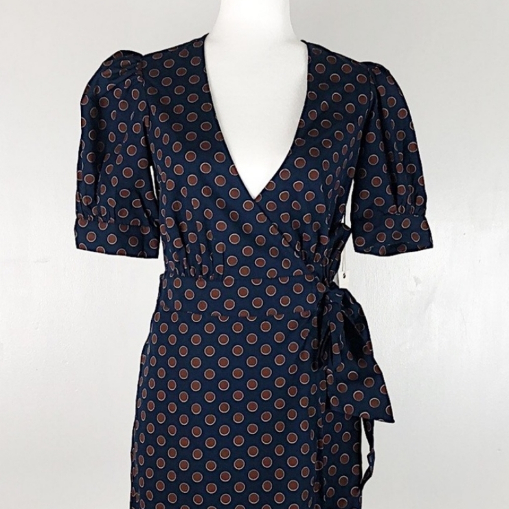 Happy Nature Polka Dot Wrap Dress